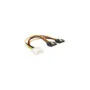 5.25' 4-pin male to 2x SATA 15-pin female, Y-cable