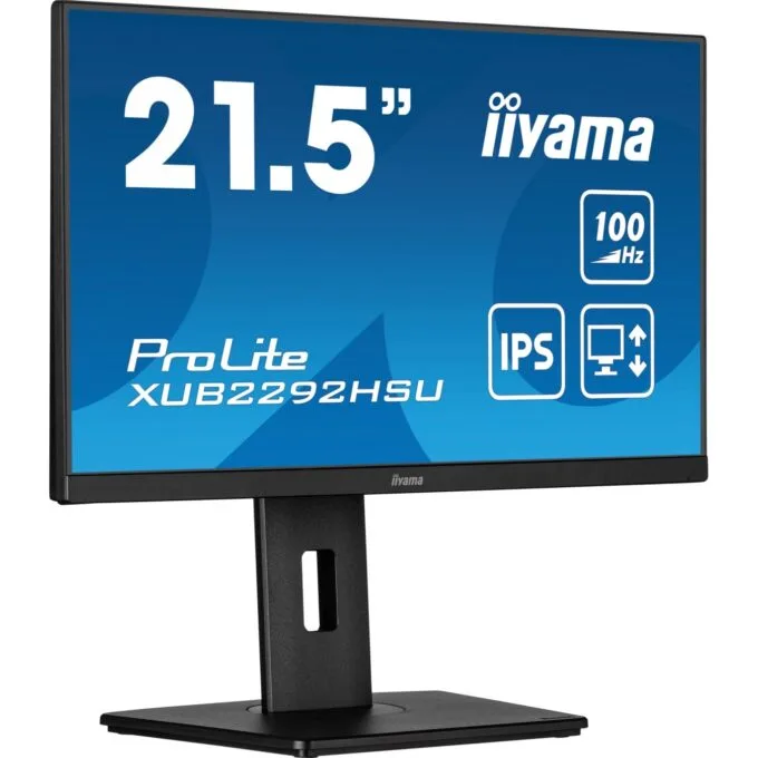55.9cm 22-inch Iiyama ProLite - XUB2292HSU-B6 - IPS FHD 1920x1080, 100Hz, 0.4ms, HDMI/DP/USB, Pivot, Black — image 1