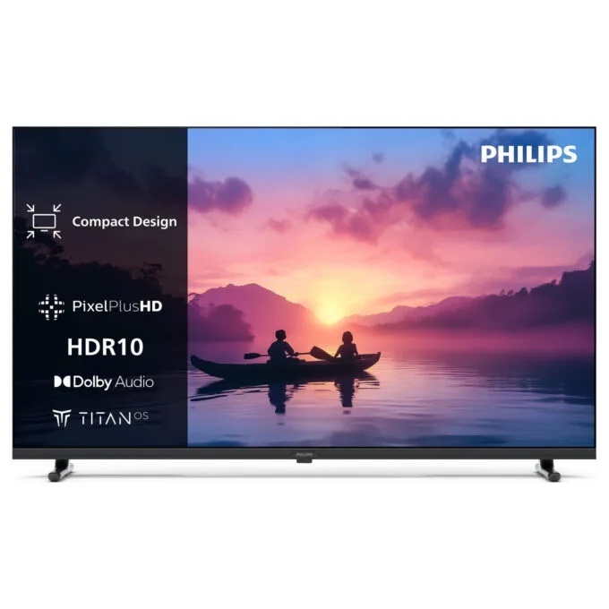 60.0cm 24' (1366x768) Philips 24PHS6000 12 16:9 LED 50Hz HDMI USB WLAN Triple Tuner HDR10 Speaker Black — image 1