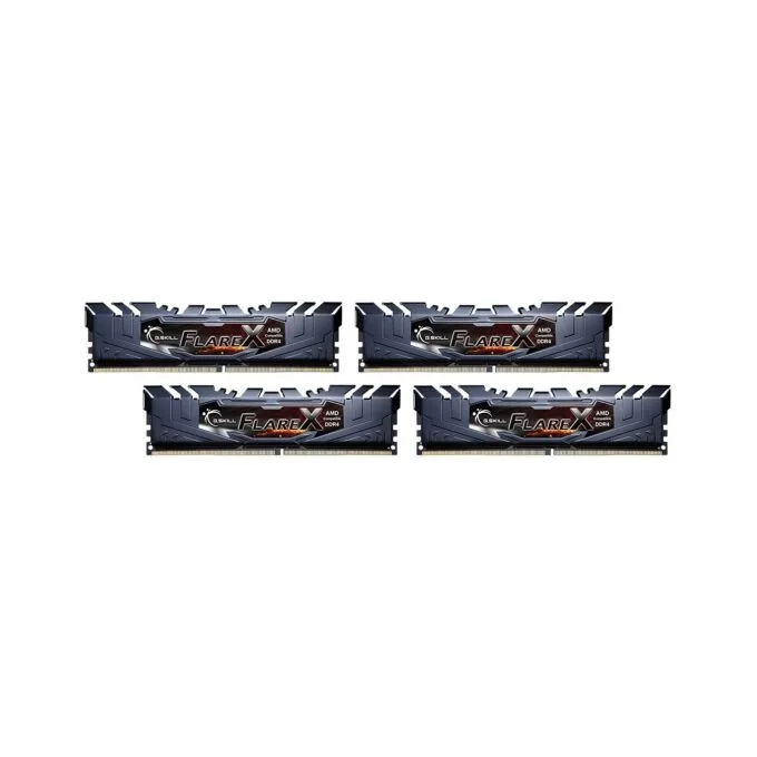 64 GB G.Skill DIMM DDR4-3200 (4x 16 GB) Quad-Kit - F4-3200C16Q-64GFX - schwarz. Flare X. INTEL XMP — image 2