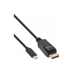 64122 2m USB TYPE- C to DP MALE, USB DISPLAY CABLE 4K2K BLACK INLINE