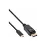 64122 2m USB TYPE- C to DP MALE, USB DISPLAY CABLE 4K2K BLACK INLINE