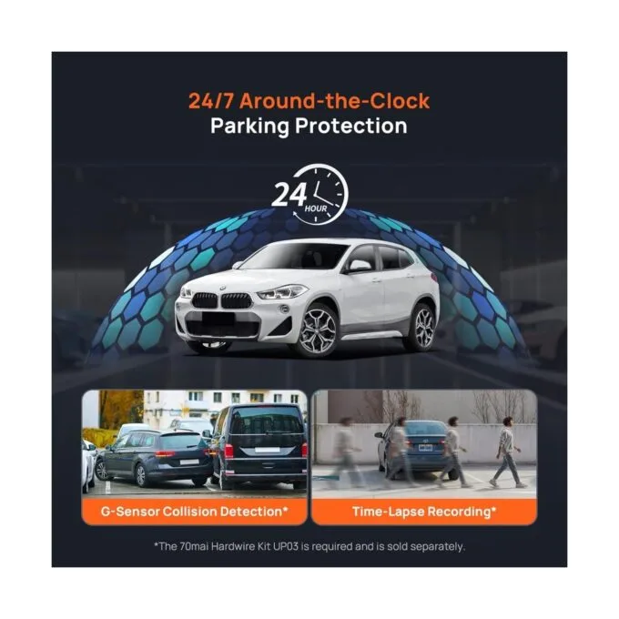 70mai A800SE Dash Cam 4k w. 3inch screen - 2160p 140FOV — image 4