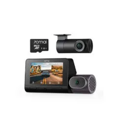 70mai Dash Cam 4K T800 & Rear Cam. & 256GB SD 3-Channel w Dual 4K, IMX678, HDR Night Vision, AI Det