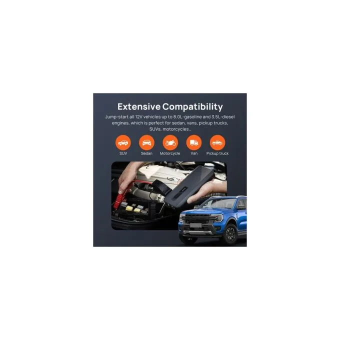 70mai Midrive Jump Starter - PS06 - Max 1000A, 18000mAh, -20°C to 60°C, Booster for 8L gasoline, 3.5L diesel — image 4