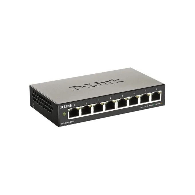 8P D-Link DGS-1100-08V2 M - DGS-1100-08V2 M - Smart Web-managed 8-Port Gigabit Switch, Fanless, Desktop — image 3