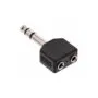99304 AUDIO ADAPTER 6.35 MALE TO 2x3.5 JACK FEMALE INLINE
