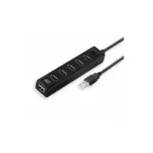 ACT AC6215 USB 2.0 7-Port Hub w/ On/Off Switch Black