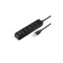 ACT AC6215 USB 2.0 7-Port Hub w/ On/Off Switch Black