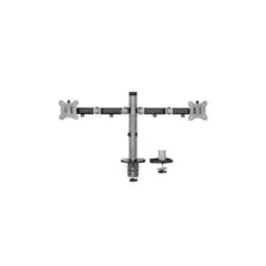ACT AC8336 Dual Ergonomic Monitor Desk Mount up to 32", 9kg Each, Silver