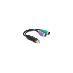 Adapter USB to PS 2 (ST-BU) 17cm DeLOCK Black