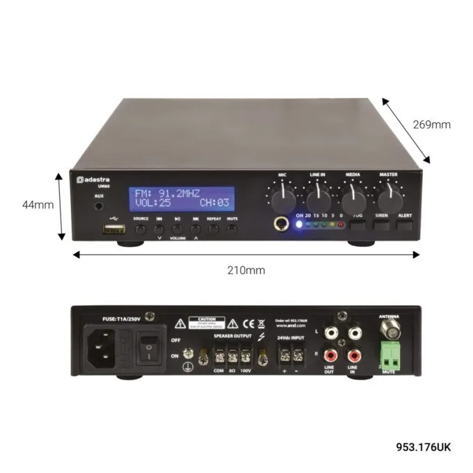 Adastra - UM60 - 100V Compact Amp 60W 953.176UK — image 3