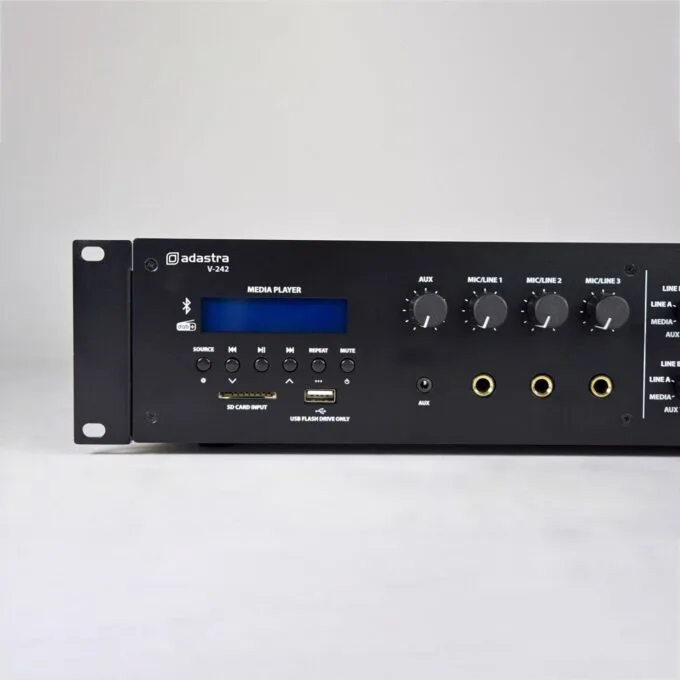 Adastra V-242 100V Amplifier - 953.252UK - 2x240W FM USB SD BT — image 4