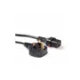 AK5061 2m UK TO C19 LOCKABLE POWER CABLE BLACK IEC LOCK