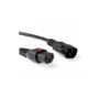 AK5191 1,5m C13 LOCKABLE TO C14 POWER EXTENTION CABLE BLACK IEC LOCK
