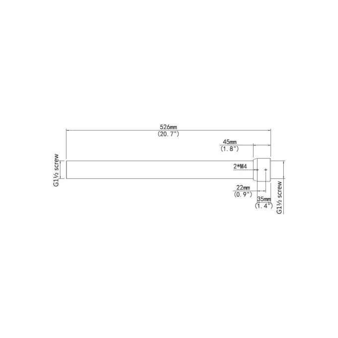 ALLNET Pendant mount Decken Verlängerung ALL-CAM2498-LEP 500mm — image 2