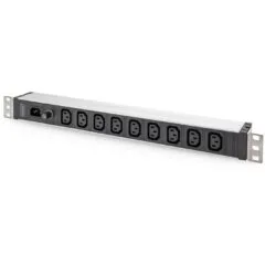 Aluminium PDU Socket Strip 1U - Digitus - 9x C13, 230V/10A, 50/60Hz