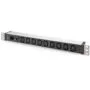 Aluminium PDU Socket Strip 1U - Digitus - 9x C13, 230V/10A, 50/60Hz