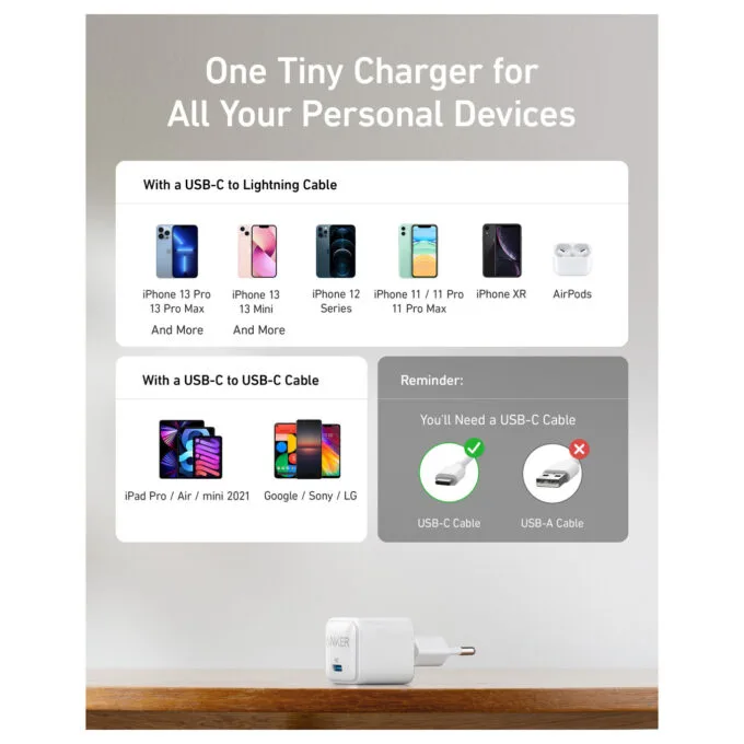 Anker 512 Nano Charger Pro 20W 1 x USB-C white — image 4