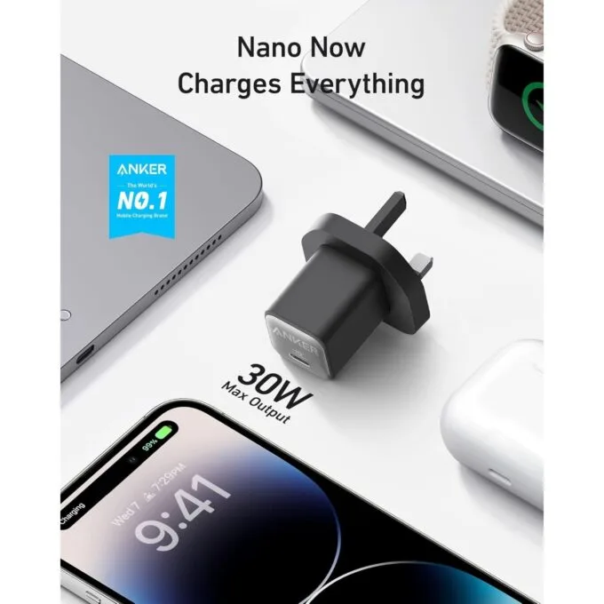 Anker Mobile Charger Wall 30W USB-C Nano 3 - 511 - Black — image 4