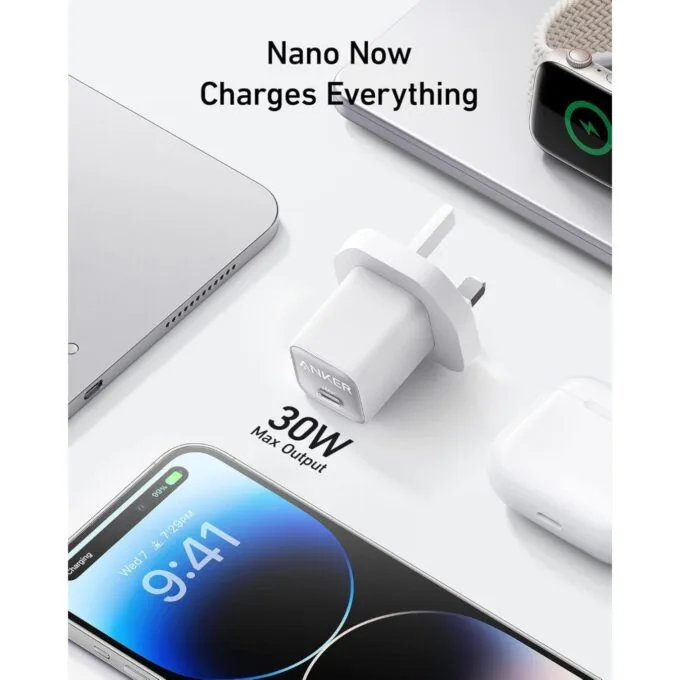 Anker Mobile Charger Wall 30W USB-C Nano 3 - 511 - White — image 3