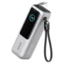 ANKER PowerBank 25.000mAh 165W 3x 100W USB-C 1x USB-A Smart Display zwei integrierte Ladekabel silber