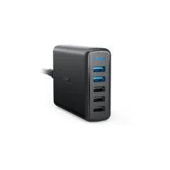 Anker PowerPort Speed 5 Charger 5-Port USB-A 63W black