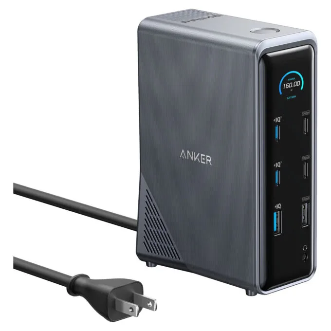 ANKER Prime 14-in-1 160W Ladedock 2x USB-C 100W 2x USB-C 10Gbit 1x USB-A 10Gbit 1x USB-A 12W 3x USB-A 2x HDMI 1x Ethe... — image 1