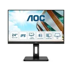 AOC 23.8-inch IPS Monitor - Q24P2Q - Flat, 1080p, HDMI/DP/USB, Black
