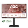 AOC 24E4U - 23.8" IPS Monitor - FHD 1920x1080, 120Hz, HDMI/DP, 4x USB-A Hub, Height-Adjustable, Black