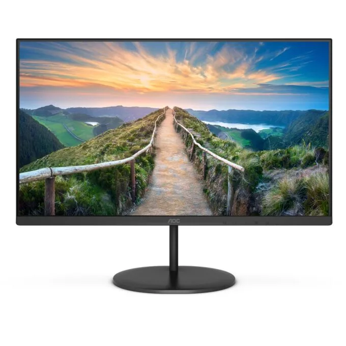 AOC 27-inch 4K IPS Monitor - U27V4EA - Flat, 60Hz, 4ms, HDMI & DP, Built-in Speakers, Black — image 3