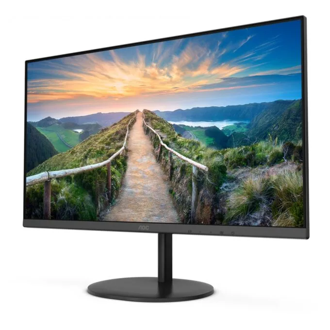 AOC 27-inch 4K IPS Monitor - U27V4EA - Flat, 60Hz, 4ms, HDMI & DP, Built-in Speakers, Black — image 4