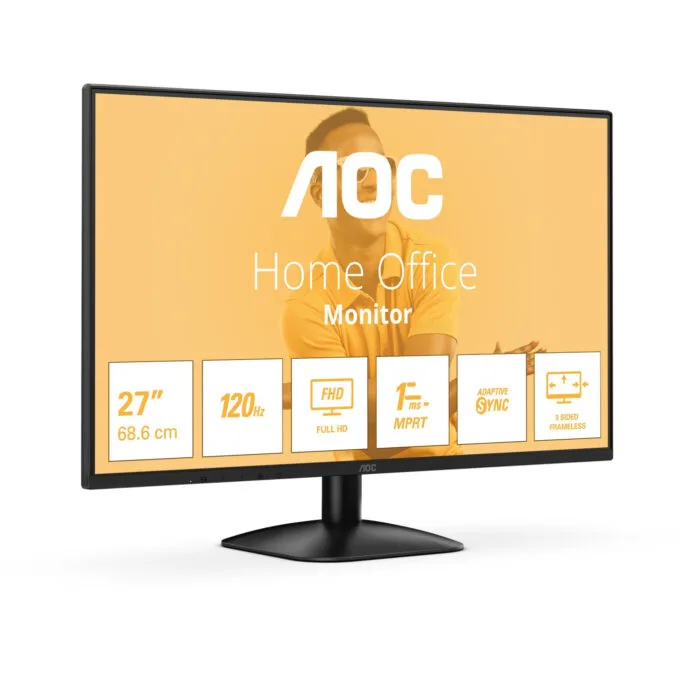 AOC 27B31H - 27 inch Full HD IPS Monitor - 1920x1080, 120Hz, 4ms GTG, HDMI 1.4 & VGA, Black — image 5