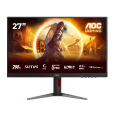 AOC 27G4HA - 27" Fast IPS Gaming Monitor - FHD 1920x1080, 200Hz, 1ms, HDR10, Black/Red