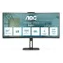 AOC 34'' Curved Monitor CU34V5CW BK - 1000R VA, UWQHD 3440x1440, USB-C/HDMI/DP