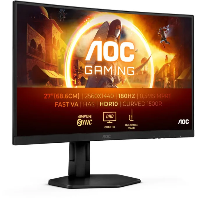 AOC CQ27G4X 27" QHD Curved Gaming Monitor 1500R 180Hz 1ms VA — image 5