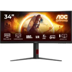 AOC CU34G4 34" UWQHD 3440x1440 180Hz Curved VA Gaming Monitor