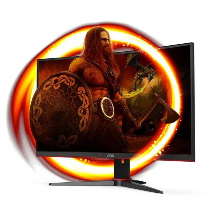 AOC Gaming C24G2AE - C24G2AE - 23.6" FHD 1920x1080, 165Hz, 1ms, VESA, Speakers, Red Black — image 2