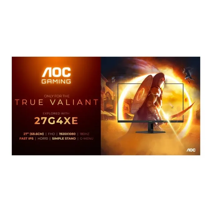 AOC Monitor - 27G4XE - 27-inch IPS Full HD HDR10 0.5ms, 2x HDMI, DP, Black — image 2