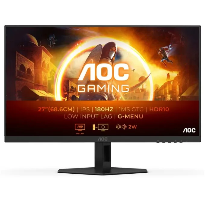 AOC Monitor - 27G4XE - 27-inch IPS Full HD HDR10 0.5ms, 2x HDMI, DP, Black — image 1