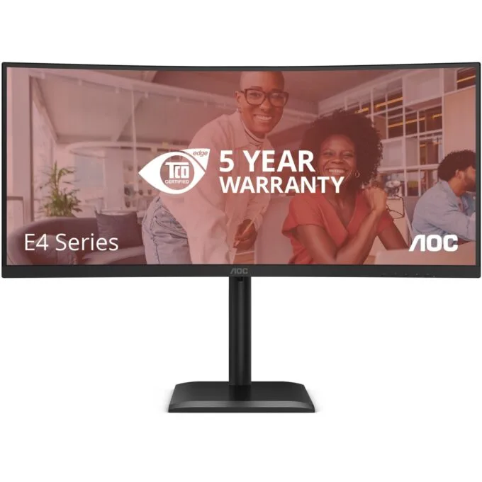 AOC Monitor - CU34E4CV - 86.0cm (34') 21:9 2xHDMI+DP+USB-C Curved Black — image 2