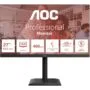 AOC Monitor - U27E4CV - 27 inch Ultra HD. Speakers. (3840x2160, 60 Hz, 2x HDMI 2.0, DisplayPort 1.4, USB-C (90W PD), RJ45)