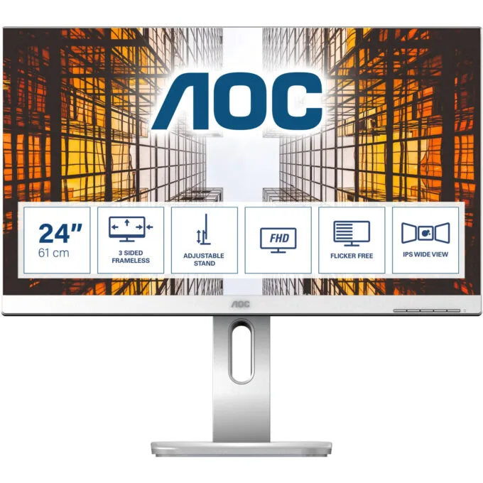 AOC P1 X24P1/GR - 24" (61 cm) WUXGA IPS Monitor - Grey, 1920x1200, 60Hz, 4 ms, USB 3.2 Gen1 — image 1