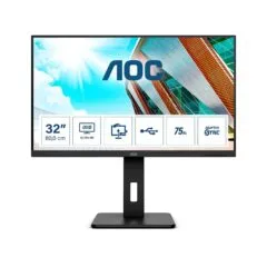 AOC P2 4K UHD Monitor - U32P2 - 31.5-inch, 75Hz, Pivot, USB 3.2, 2xHDMI, DP, Black