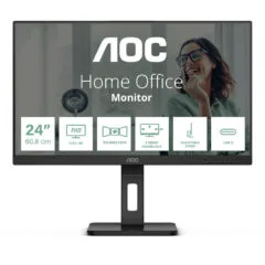AOC Pro-line 24P3CV - 23.8" FHD IPS Monitor, 75Hz 4ms - USB-C, DP, HDMI, Speakers, Pivot, Black