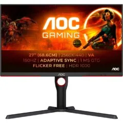 AOC Q27G3XMN 27" QHD VA 180Hz 1ms Mini LED HDR1000 Gaming Monitor