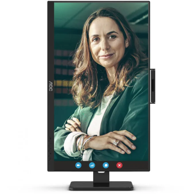 AOC Q27P3CW - 27in QHD (2560x1440) IPS Monitor with Webcam, USB-C PD65W, HDMI/DP, 75Hz, Black — image 7