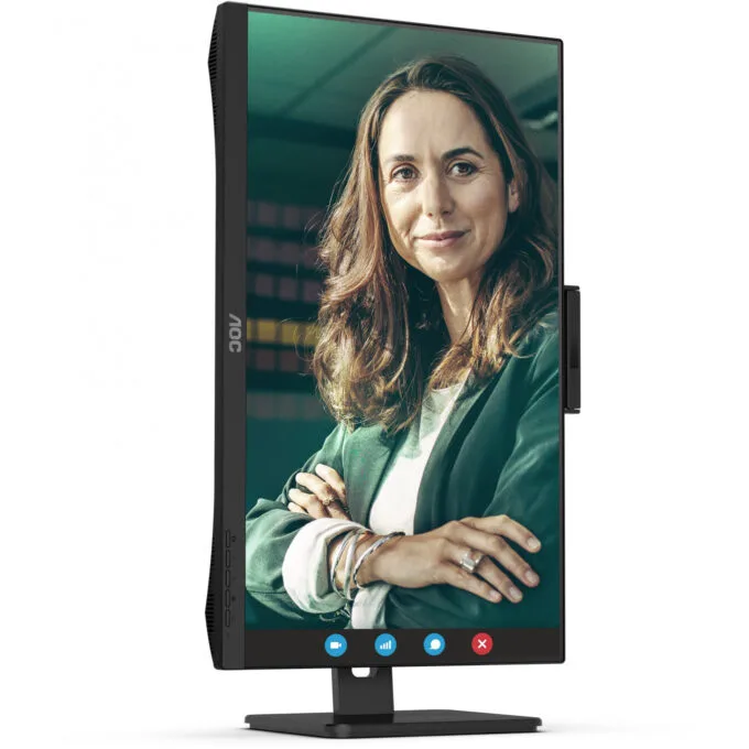 AOC Q27P3CW - 27in QHD (2560x1440) IPS Monitor with Webcam, USB-C PD65W, HDMI/DP, 75Hz, Black — image 8