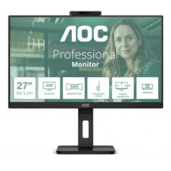 AOC Q27P3QW - 27-inch QHD IPS Monitor - 2560x1440, 75Hz, 4ms, USB 3.2 Hub, Height-Adjustable, Black
