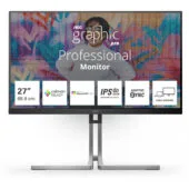 AOC Q27U3CV - 27-inch QHD (2560x1440) IPS Quantum Dot Monitor, HDR400, USB-C 96W PD, DP/HDMI, Black